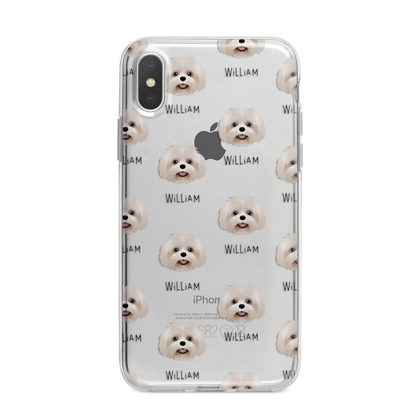 Shih Poo Icon with Name iPhone X Bumper Case on Silver iPhone Alternative Image 1
