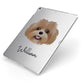 Shih Poo Personalised Apple iPad Case on Silver iPad Side View