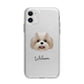 Shih Poo Personalised Apple iPhone 11 in White with Bumper Case