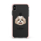 Shih Poo Personalised Apple iPhone Xs Max Impact Case Pink Edge on Black Phone