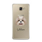 Shih Poo Personalised Samsung Galaxy A3 2016 Case on gold phone