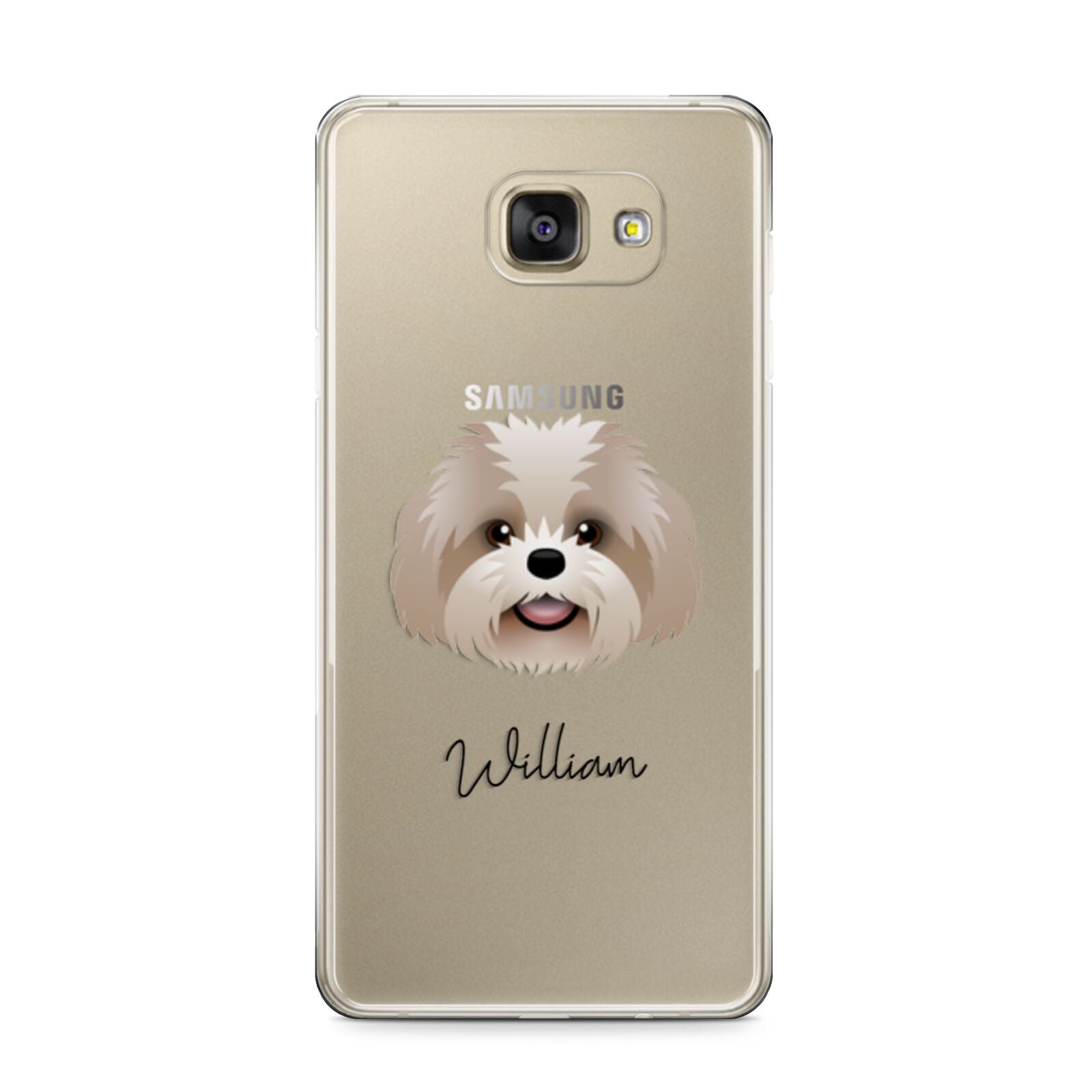 Shih Poo Personalised Samsung Galaxy A9 2016 Case on gold phone