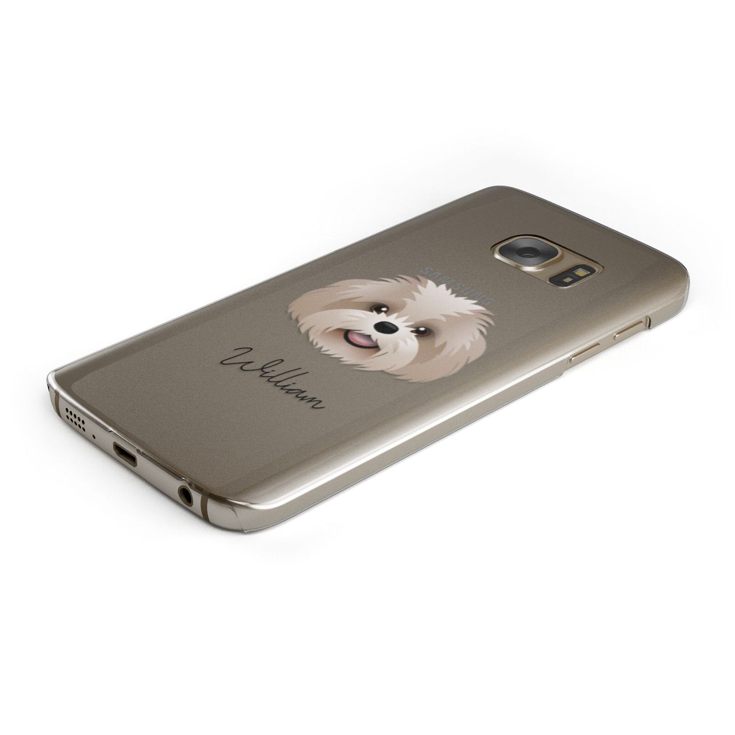 Shih Poo Personalised Samsung Galaxy Case Bottom Cutout