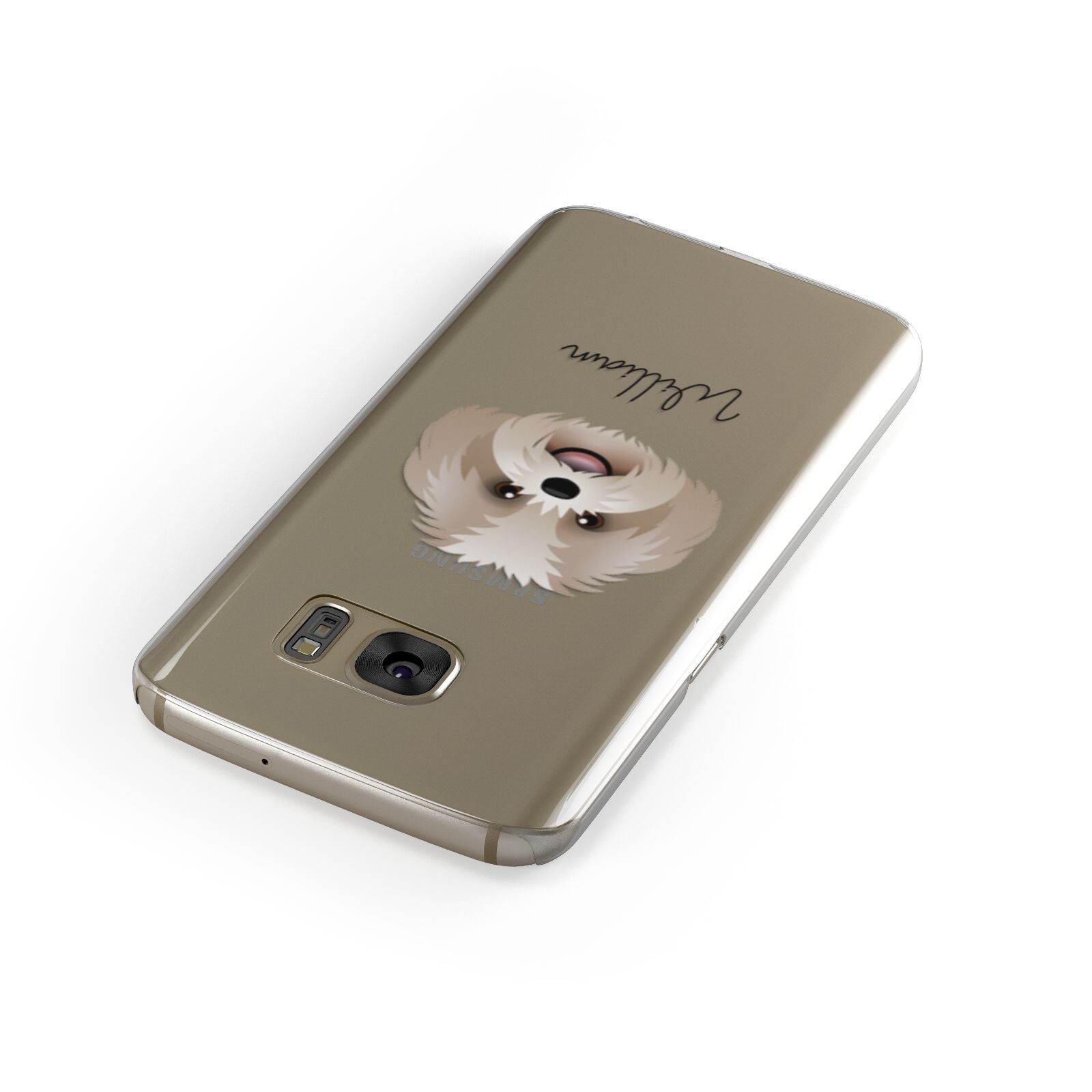 Shih Poo Personalised Samsung Galaxy Case Front Close Up