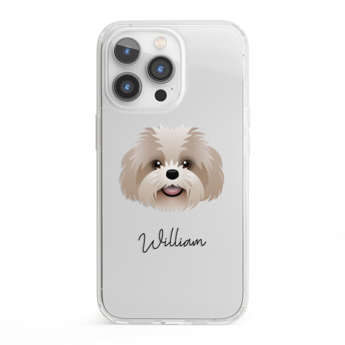 Shih Poo Personalised iPhone 13 Pro Clear Bumper Case