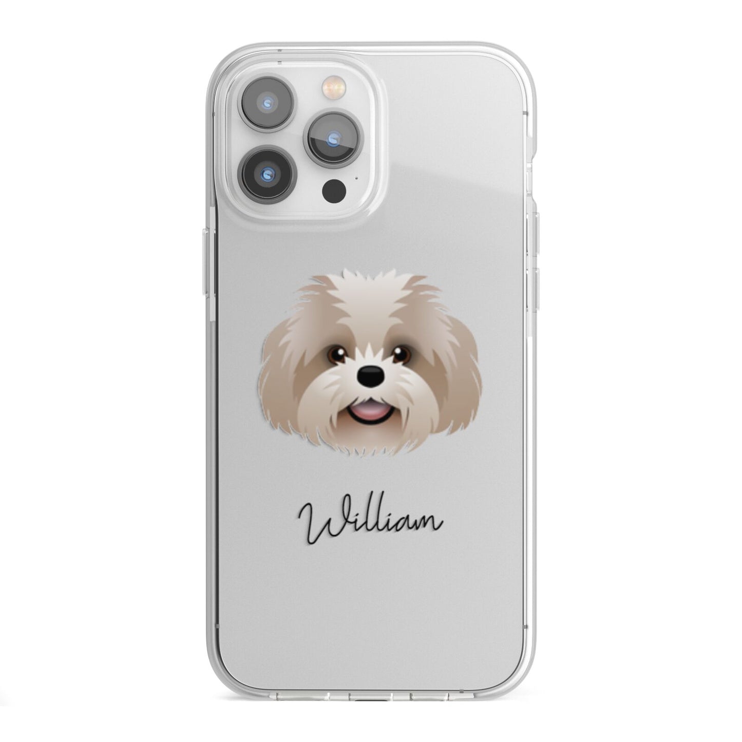 Shih Poo Personalised iPhone 13 Pro Max TPU Impact Case with White Edges