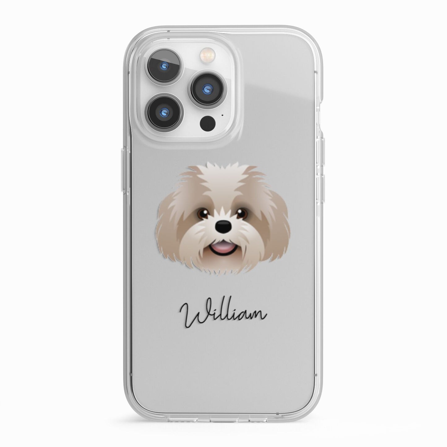 Shih Poo Personalised iPhone 13 Pro TPU Impact Case with White Edges