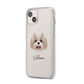 Shih Poo Personalised iPhone 14 Plus Clear Tough Case Starlight Angled Image