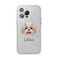 Shih Poo Personalised iPhone 14 Pro Max Glitter Tough Case Silver