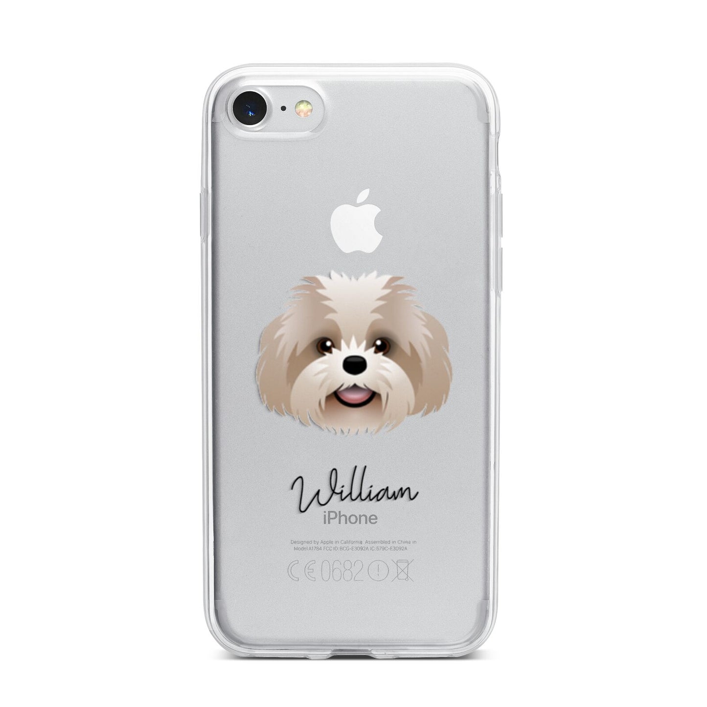Shih Poo Personalised iPhone 7 Bumper Case on Silver iPhone