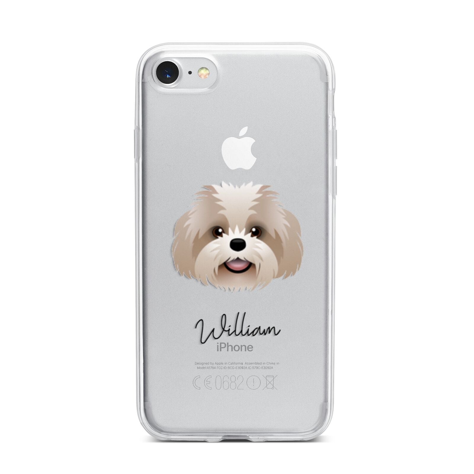 Shih Poo Personalised iPhone 7 Bumper Case on Silver iPhone