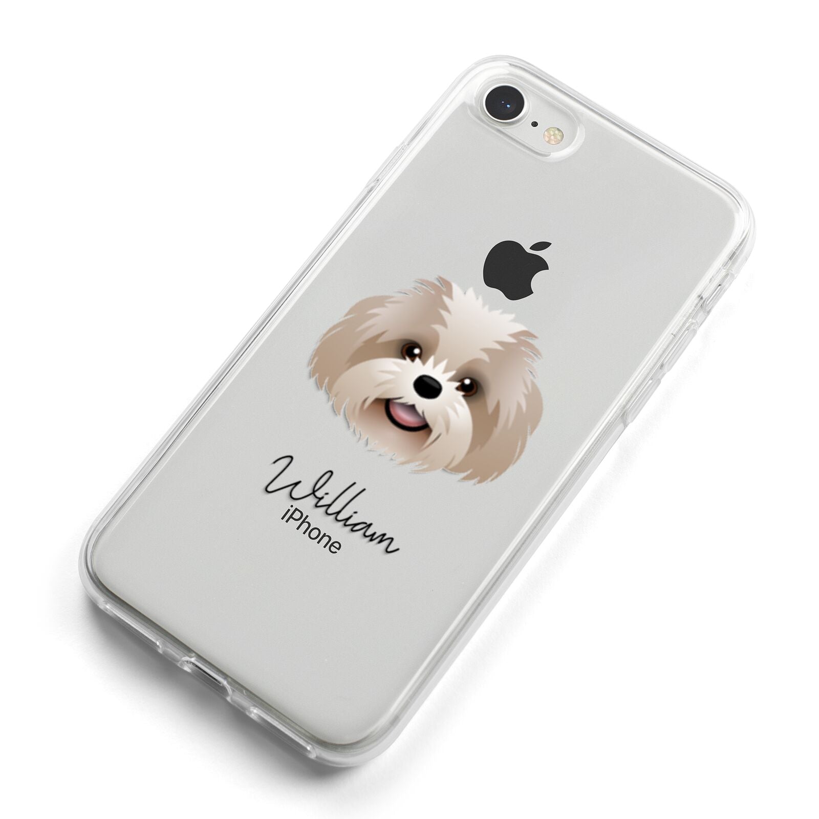 Shih Poo Personalised iPhone 8 Bumper Case on Silver iPhone Alternative Image