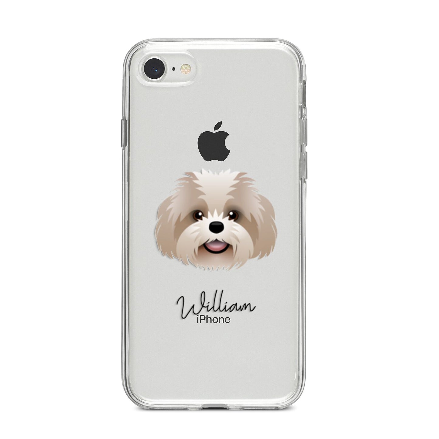 Shih Poo Personalised iPhone 8 Bumper Case on Silver iPhone