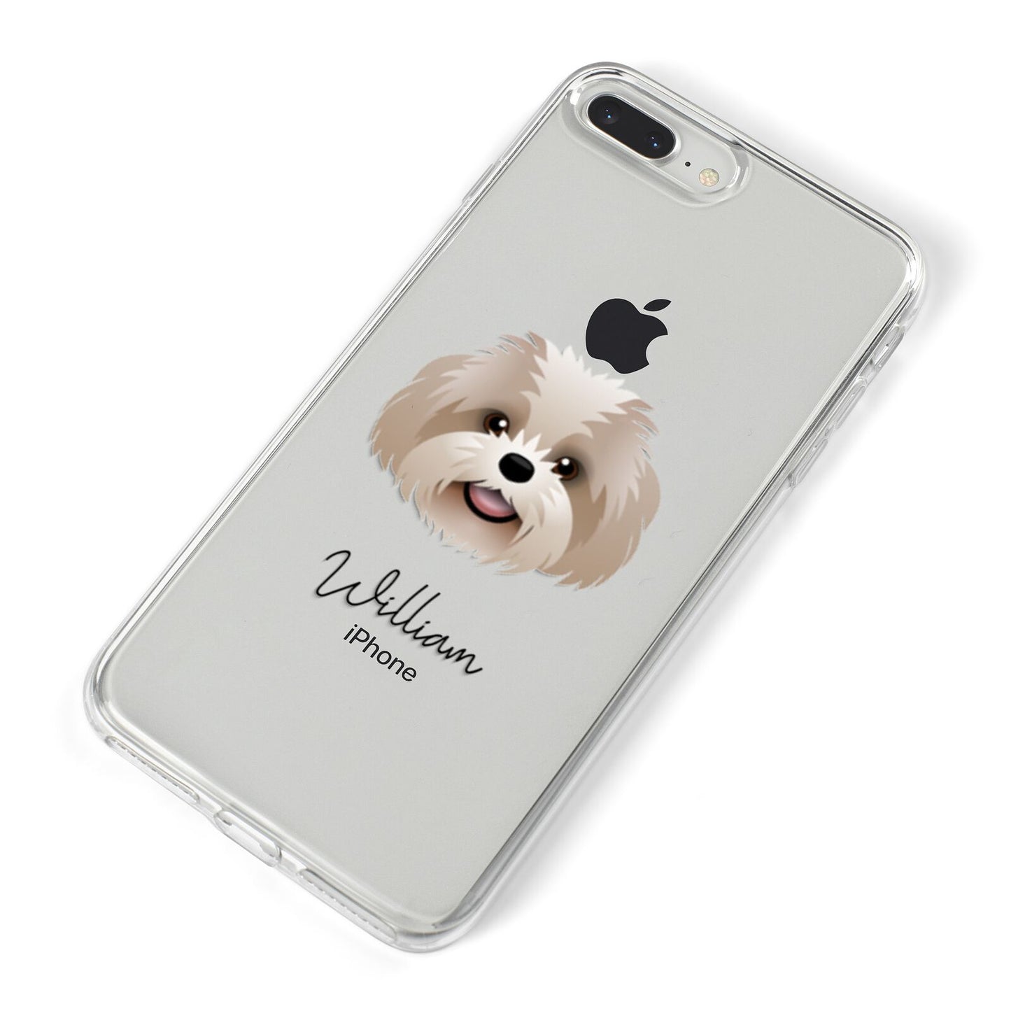Shih Poo Personalised iPhone 8 Plus Bumper Case on Silver iPhone Alternative Image