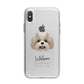 Shih Poo Personalised iPhone X Bumper Case on Silver iPhone Alternative Image 1