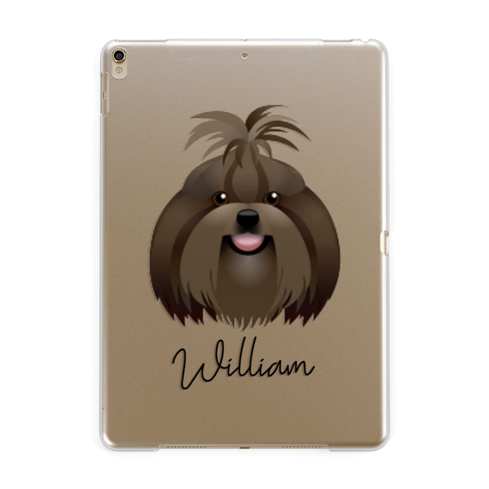 Shih Tzu Personalised Apple iPad Gold Case
