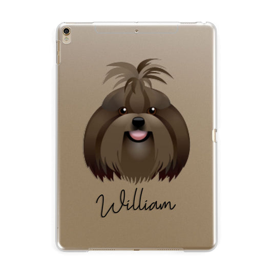 Shih Tzu Personalised Apple iPad Gold Case