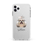 Shih Tzu Personalised Apple iPhone 11 Pro Max in Silver with White Impact Case