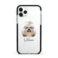 Shih Tzu Personalised Apple iPhone 11 Pro in Silver with Black Impact Case