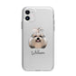 Shih Tzu Personalised Apple iPhone 11 in White with Bumper Case