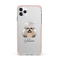 Shih Tzu Personalised iPhone 11 Pro Max Impact Pink Edge Case
