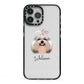 Shih Tzu Personalised iPhone 13 Pro Max Black Impact Case on Silver phone