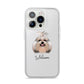 Shih Tzu Personalised iPhone 14 Pro Clear Tough Case Silver