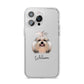 Shih Tzu Personalised iPhone 14 Pro Max Clear Tough Case Silver