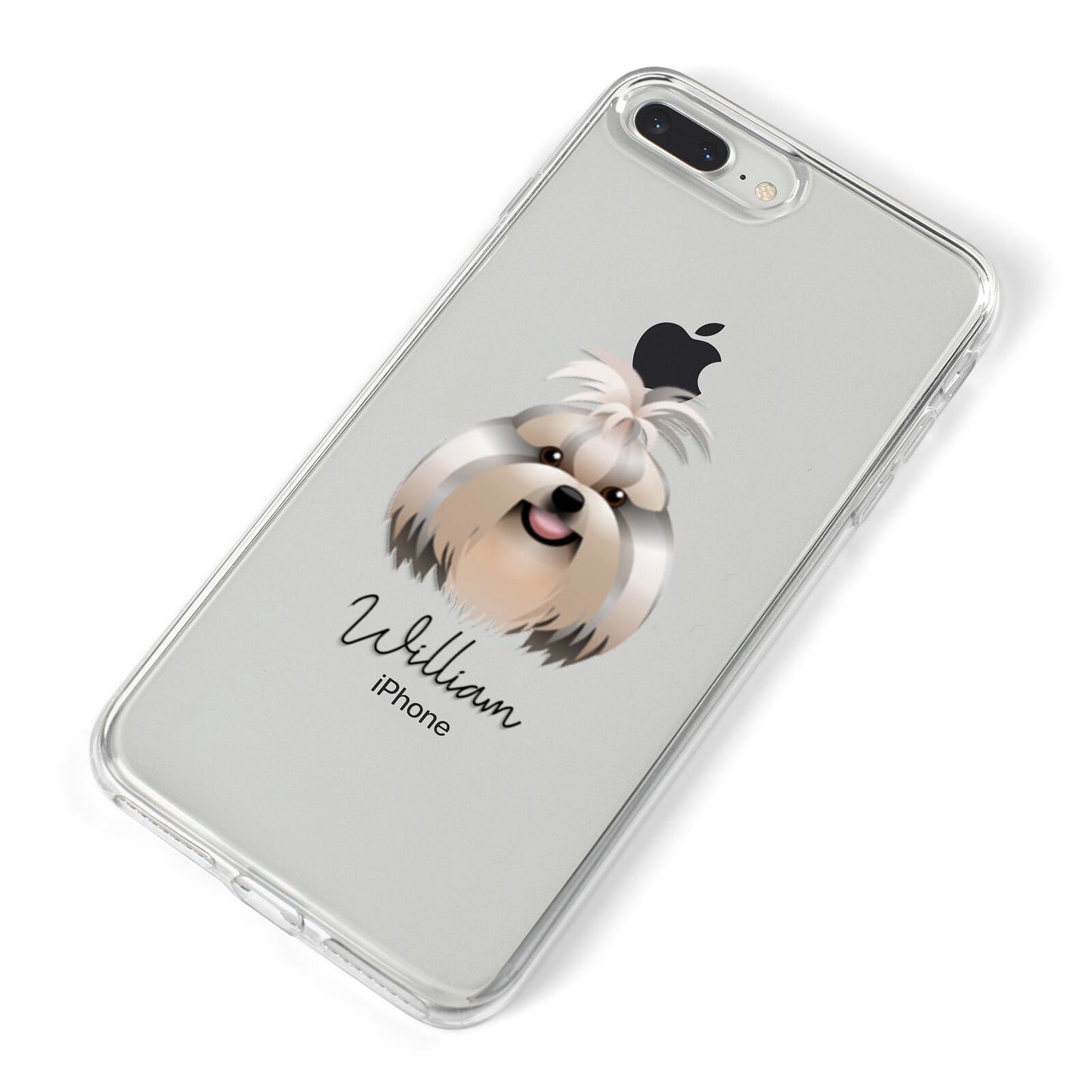 Shih Tzu Personalised iPhone 8 Plus Bumper Case on Silver iPhone Alternative Image