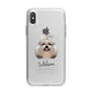Shih Tzu Personalised iPhone X Bumper Case on Silver iPhone Alternative Image 1