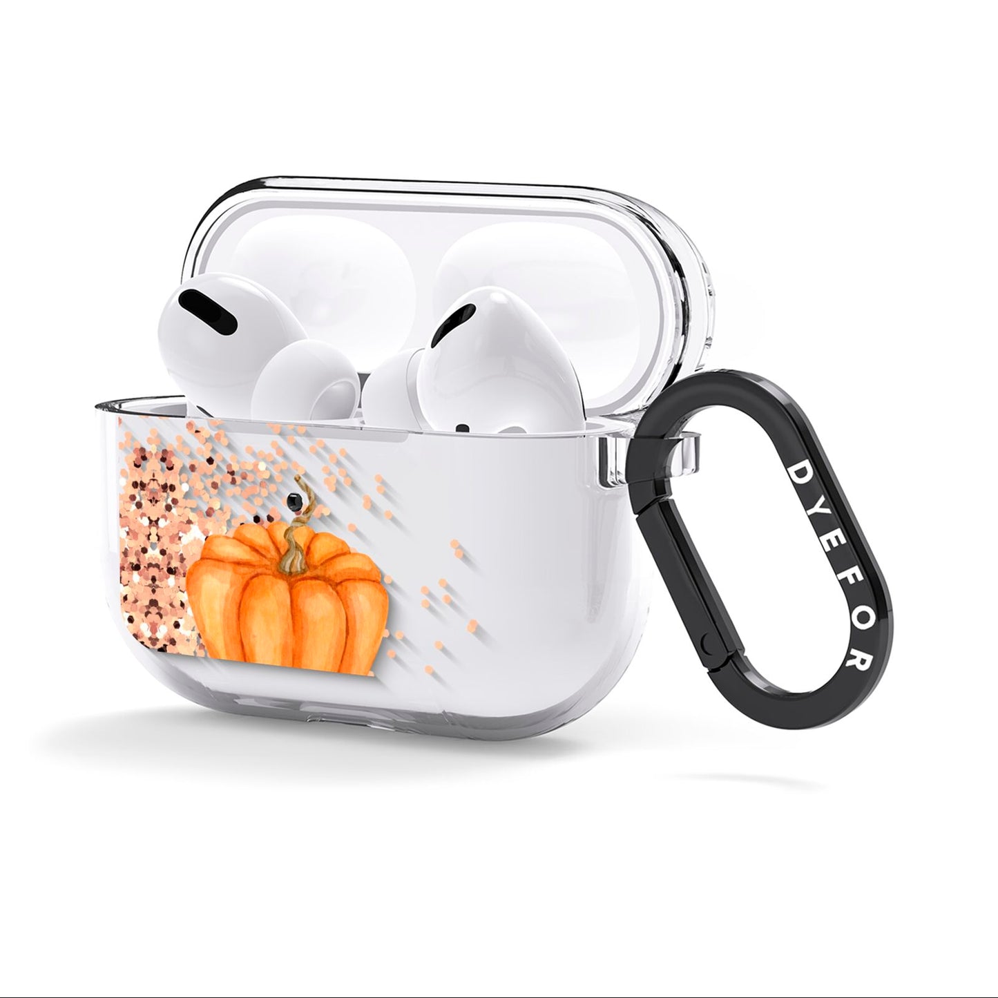 Shimmery Pumpkins AirPods Clear Case 3rd Gen Side Image