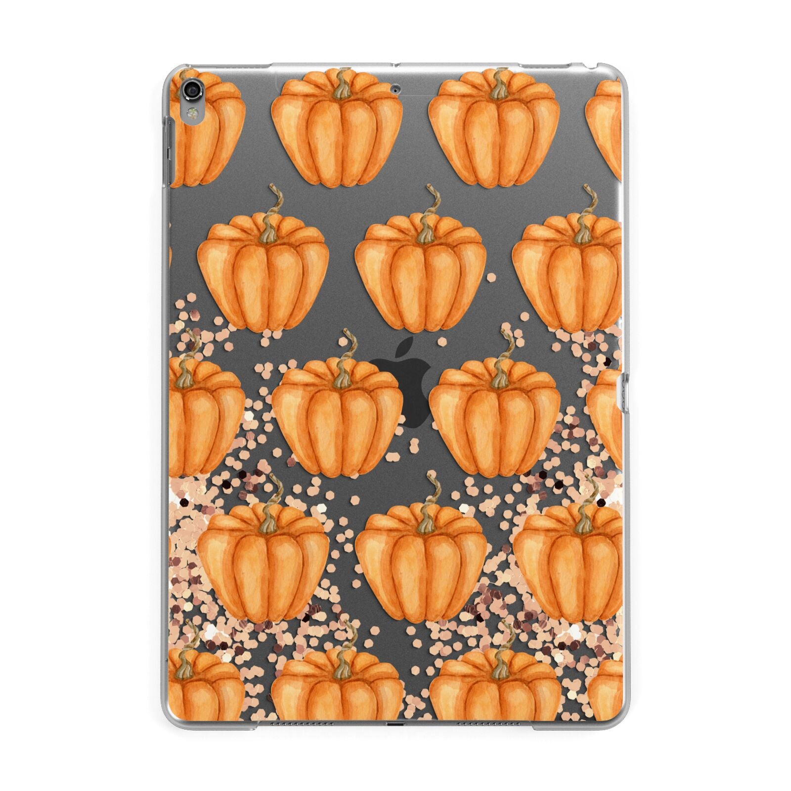 Shimmery Pumpkins Apple iPad Grey Case