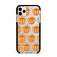 Shimmery Pumpkins Apple iPhone 11 Pro Max in Silver with Black Impact Case