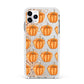 Shimmery Pumpkins Apple iPhone 11 Pro Max in Silver with White Impact Case