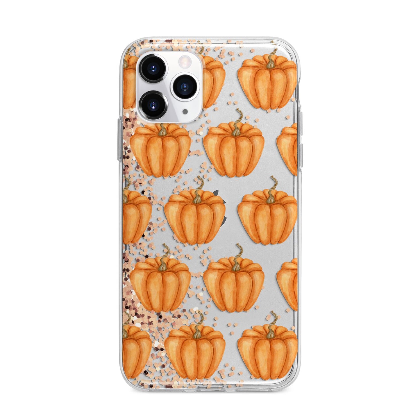 Shimmery Pumpkins Apple iPhone 11 Pro in Silver with Bumper Case
