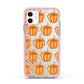 Shimmery Pumpkins Apple iPhone 11 in White with Pink Impact Case