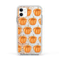 Shimmery Pumpkins Apple iPhone 11 in White with White Impact Case