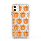Shimmery Pumpkins Apple iPhone 11 in White with White Impact Case