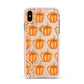 Shimmery Pumpkins Apple iPhone Xs Max Impact Case Pink Edge on Gold Phone