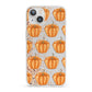 Shimmery Pumpkins iPhone 13 Clear Bumper Case