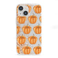 Shimmery Pumpkins iPhone 13 Mini Clear Bumper Case