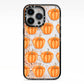 Shimmery Pumpkins iPhone 13 Pro Black Impact Case on Silver phone