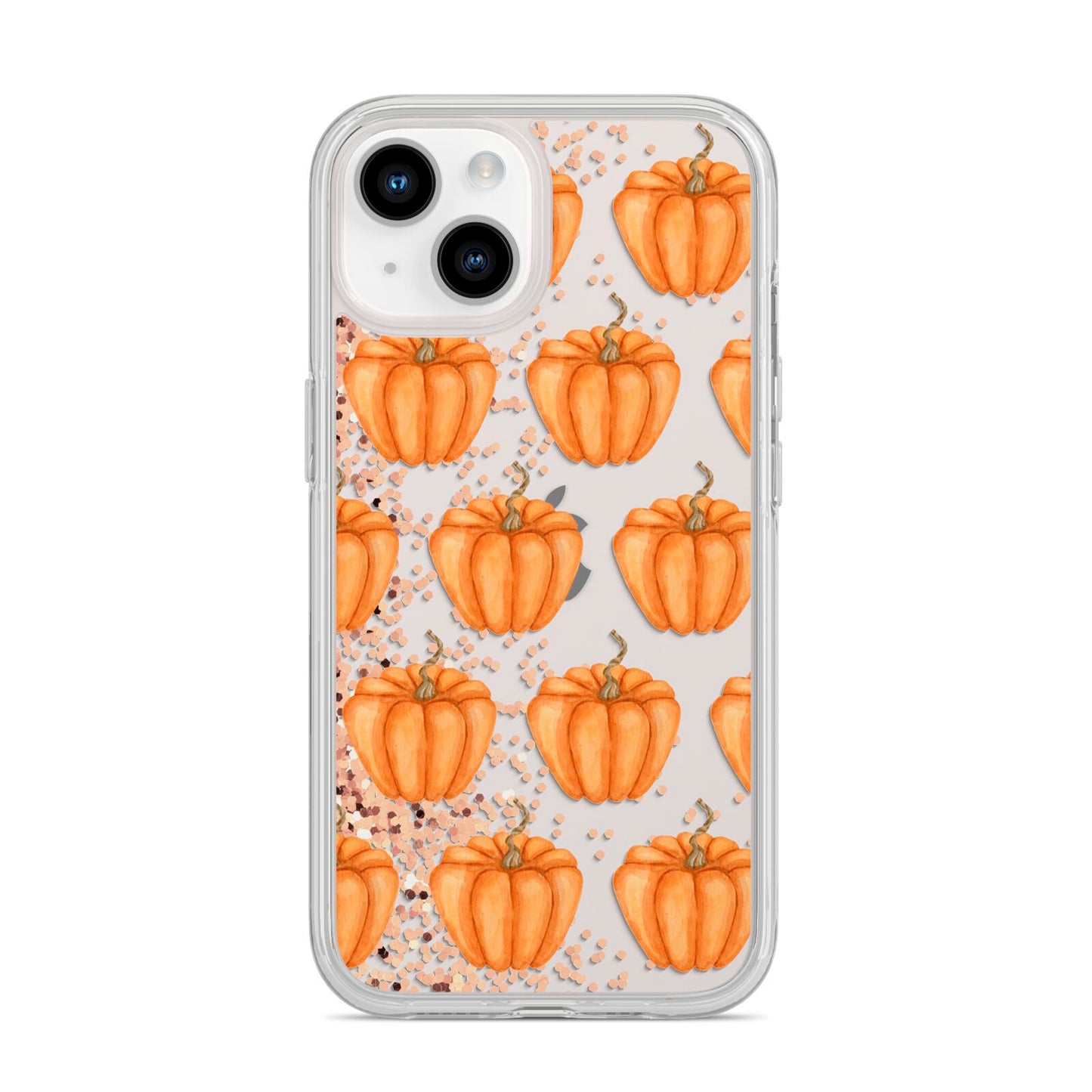 Shimmery Pumpkins iPhone 14 Clear Tough Case Starlight