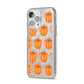 Shimmery Pumpkins iPhone 14 Pro Max Glitter Tough Case Silver Angled Image