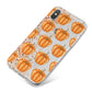 Shimmery Pumpkins iPhone X Bumper Case on Silver iPhone