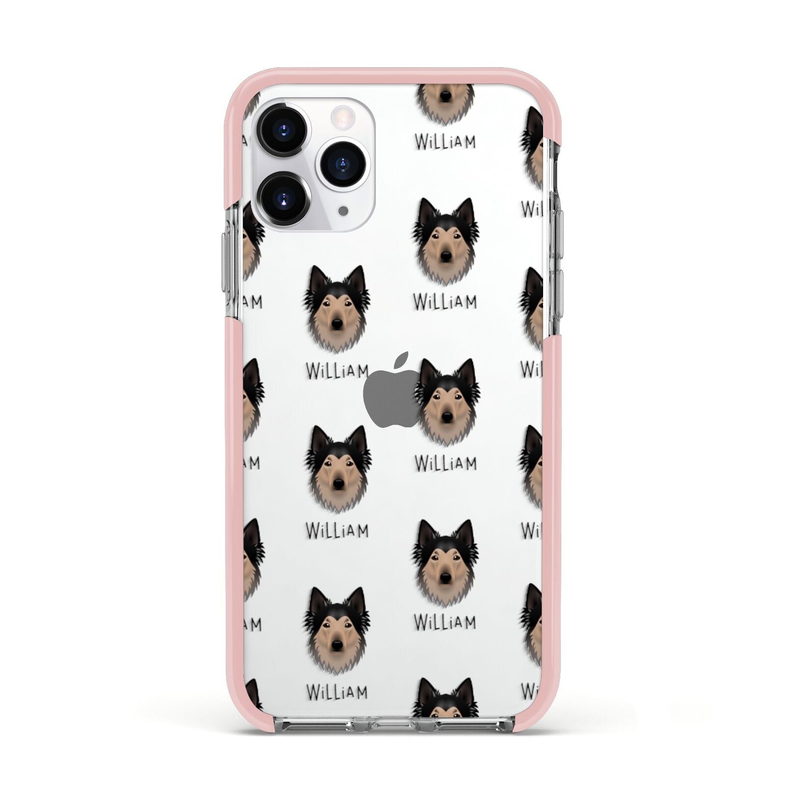 Shollie Icon with Name Apple iPhone 11 Pro in Silver with Pink Impact Case