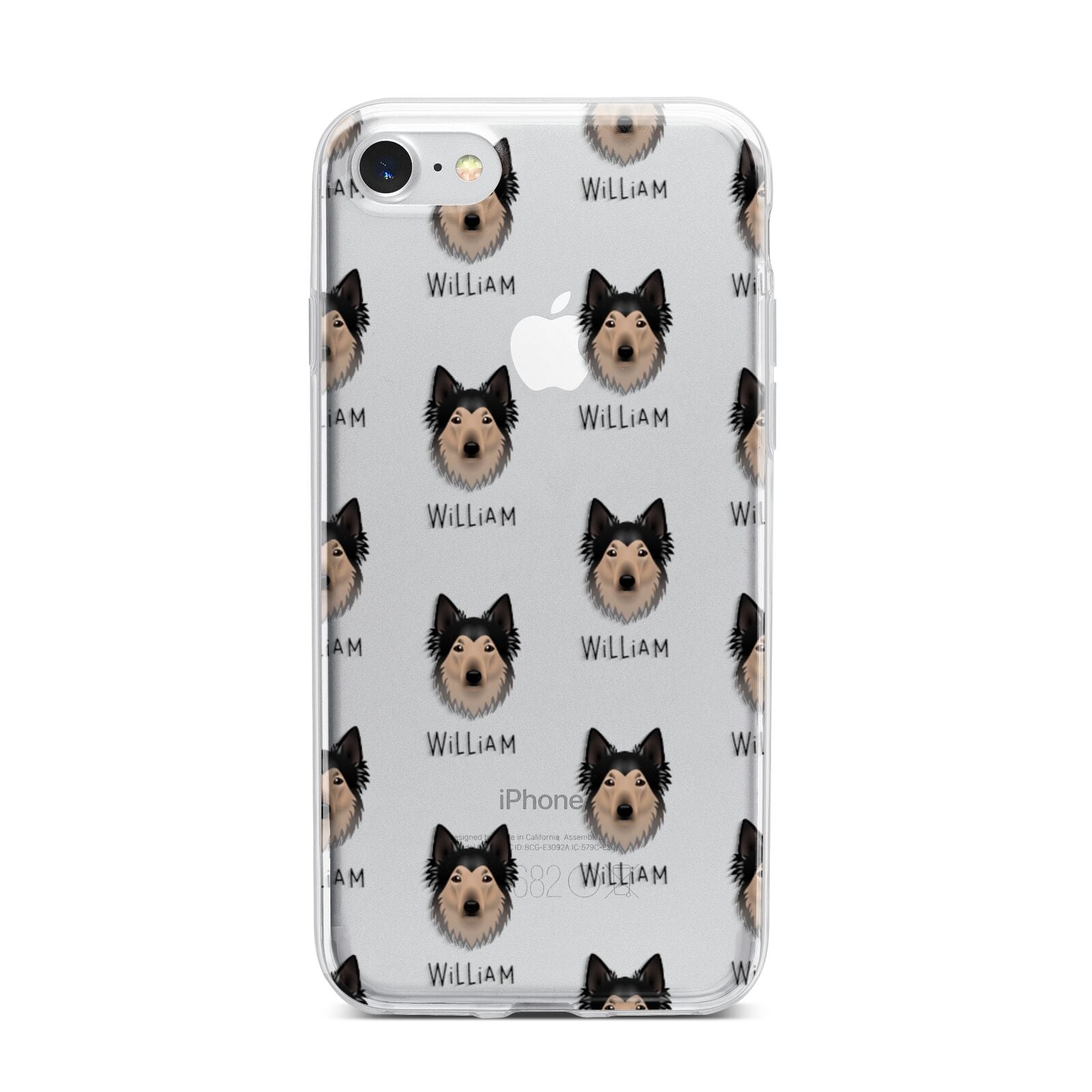 Shollie Icon with Name iPhone 7 Bumper Case on Silver iPhone