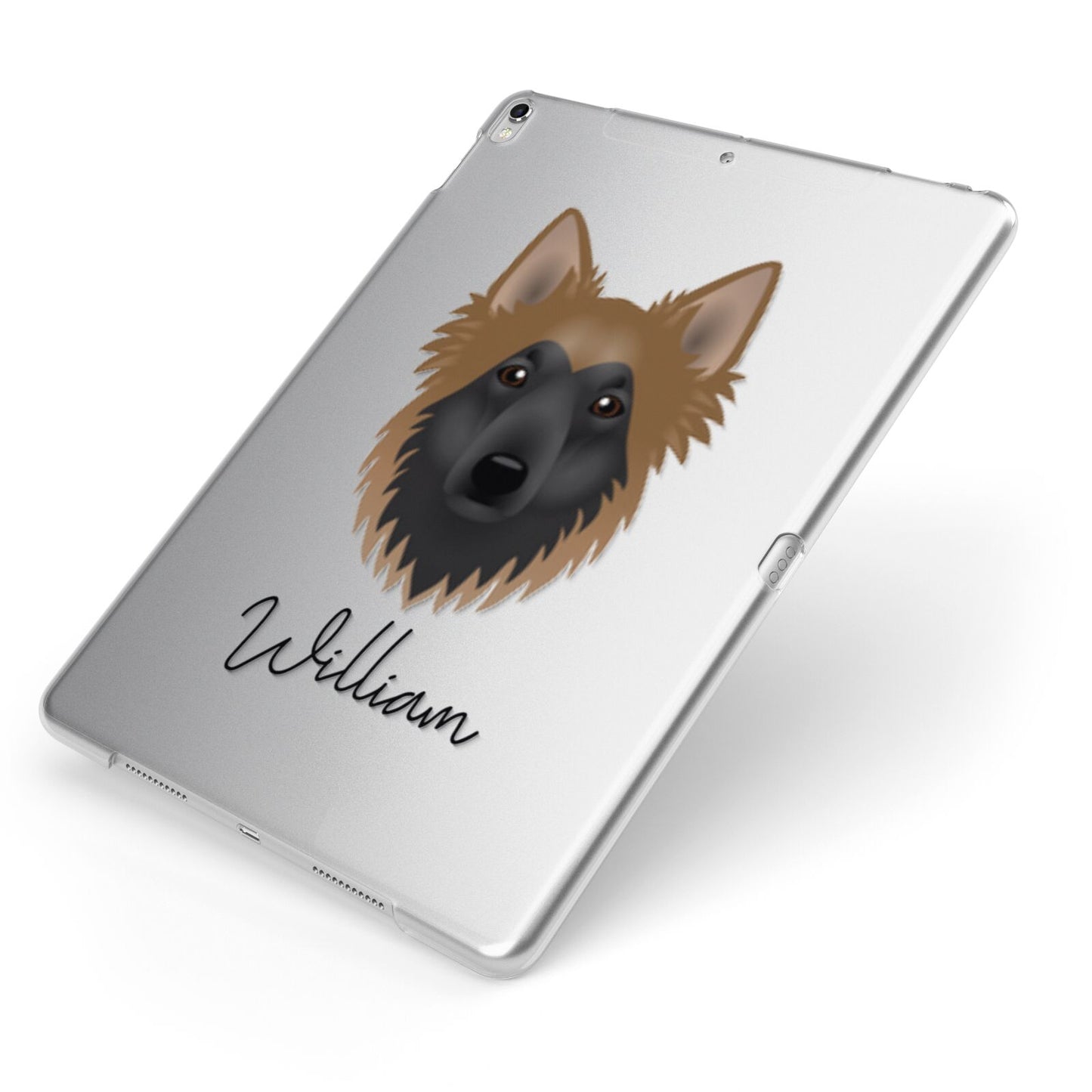 Shollie Personalised Apple iPad Case on Silver iPad Side View