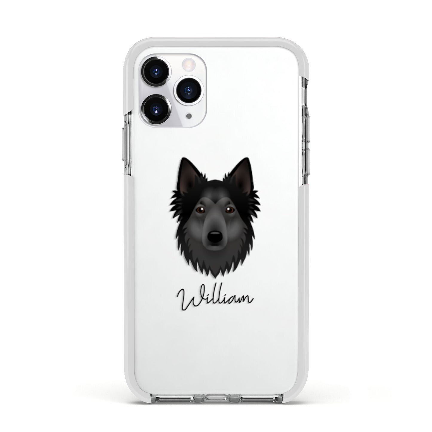 Shollie Personalised Apple iPhone 11 Pro in Silver with White Impact Case