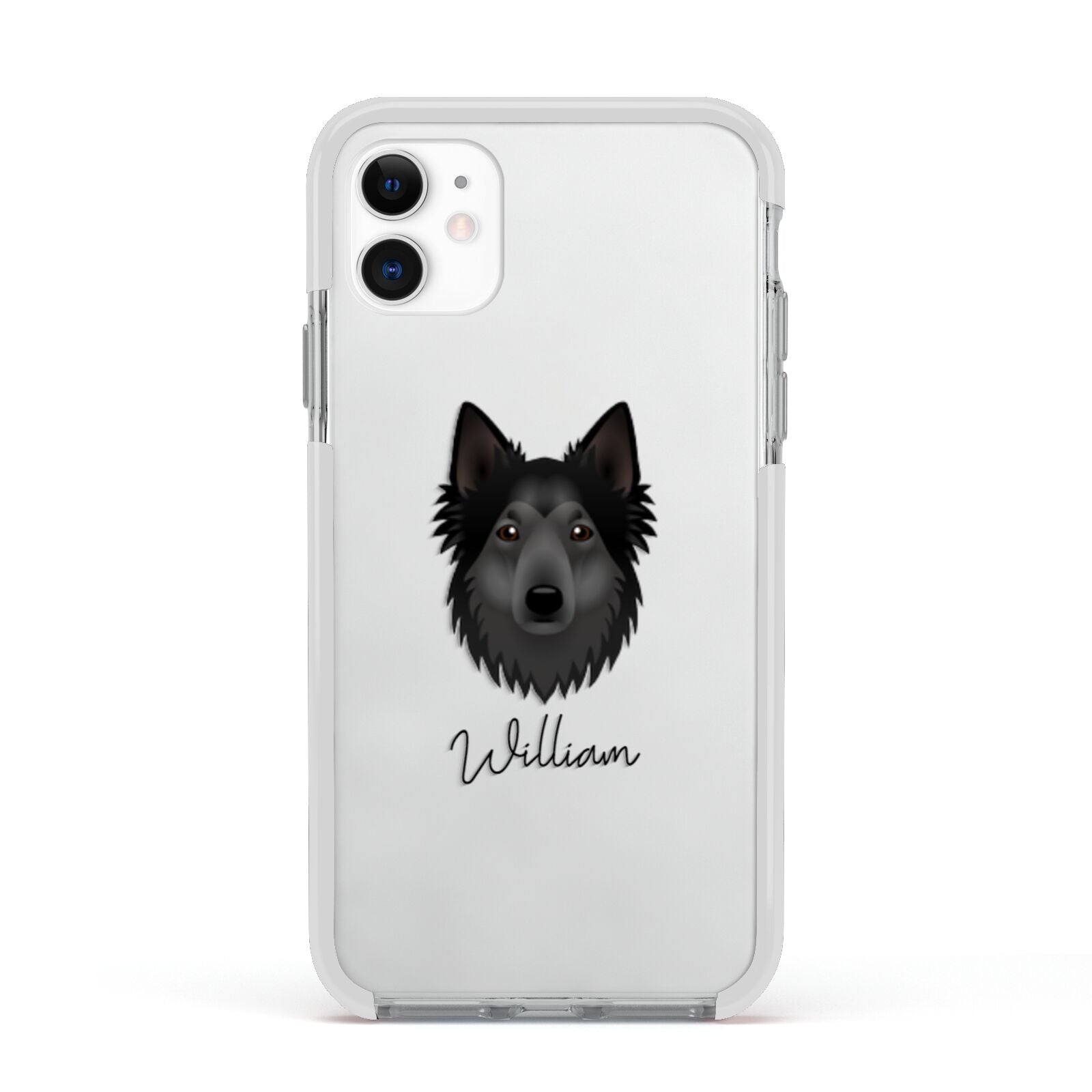 Shollie Personalised Apple iPhone 11 in White with White Impact Case
